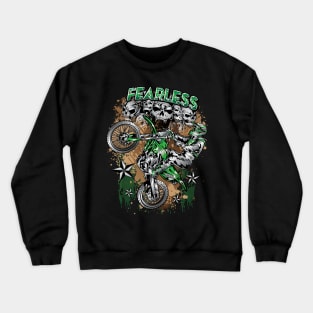 GREEN FEARLESS BIKER Crewneck Sweatshirt